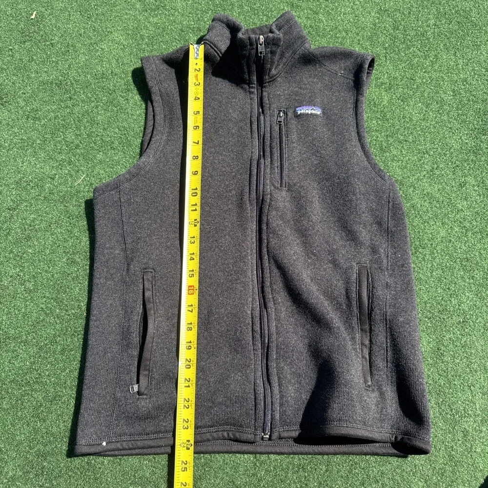 Patagonia Better Sweater Vest Mens Medium Black Fleece Full Zip Outdoor
